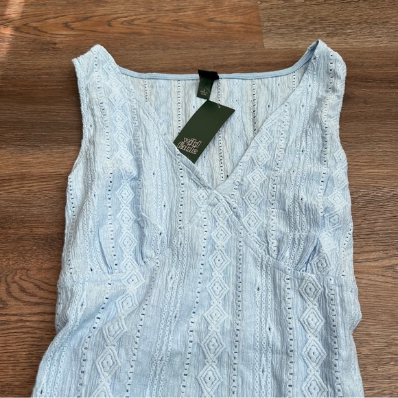 NWT Women's Mini Dress - Wild Fable Chambray Blue Small - Picture 3 of 8